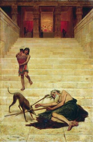 Lazarus at the Rich Man’s Gate by Fyodor Bronnikov, 1886
