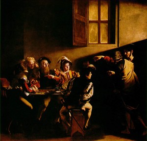 The Calling of Saint Matthew by Caravaggio, 1599–1600