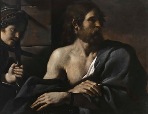 Saint John the Baptist in Prison Visited by Salome by Guercino, c. 1620