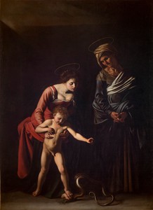 Madonna and Child with Saint Anne (Madonna dei Palafrenieri) by Caravaggio, 1605