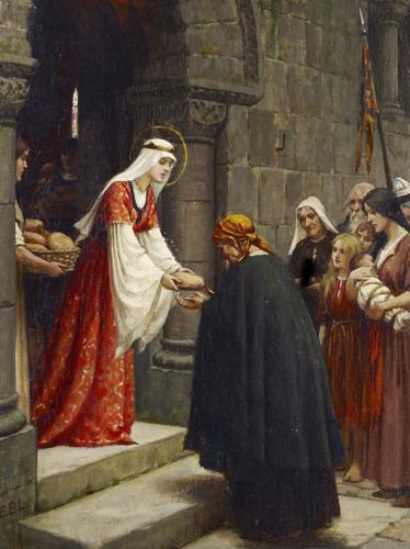 The Charity of Saint Elizabeth of Hungary by Edmund Blair Leighton, 1895