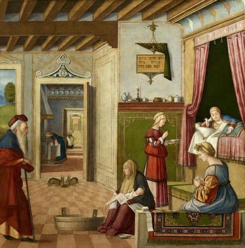 The Birth of the Virgin by Vittore Carpaccio and workshop