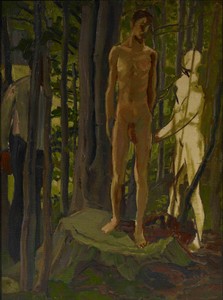 Sebastian auf dem Baumstumpf by Albert Weisgerber, 1909