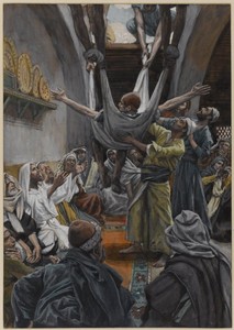 The Palsied Man Let Down through the Roof by James Tissot, 1886–1896