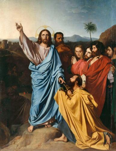 Jesus Returning the Keys to St Peter by Jean-Auguste-Dominique Ingres, 1820