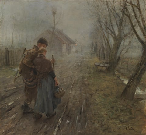 Fritz von Uhde, The Difficult Journey (The Journey to Bethlehem)