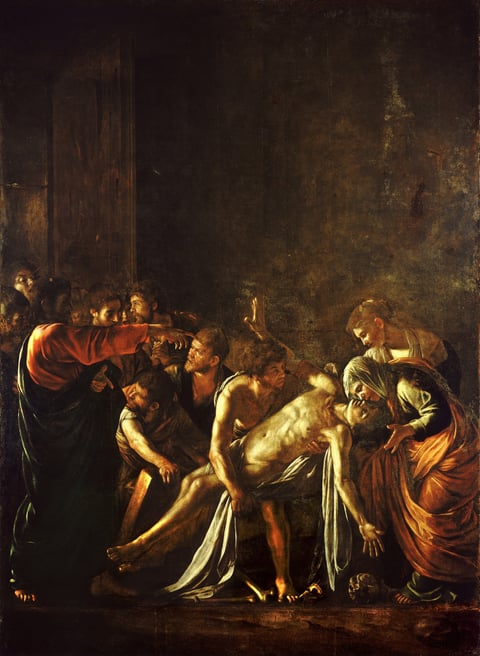 The Raising of Lazarus by Caravaggio