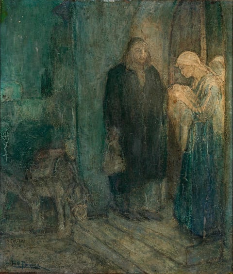 Departure into Egypt (At the Inn) by Henry Ossawa Tanner