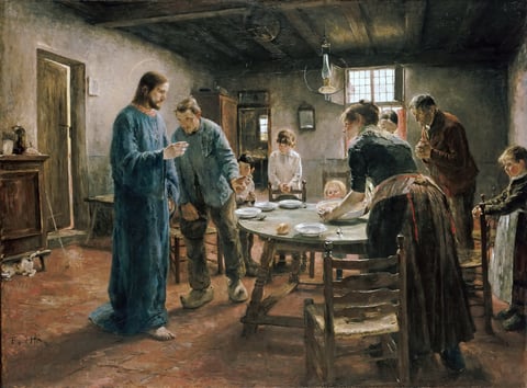 Come, Lord Jesus, Be Our Guest (The Mealtime Prayer) by Fritz von Uhde