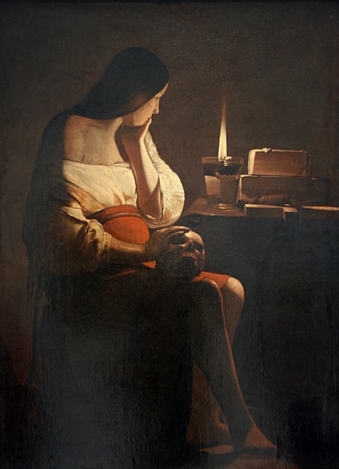 Magdalene with the Night Light by Georges de La Tour