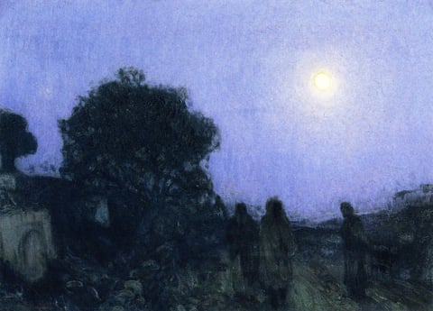 Christ and His Disciples on the Road to Bethany by Henry Ossawa Tanner
