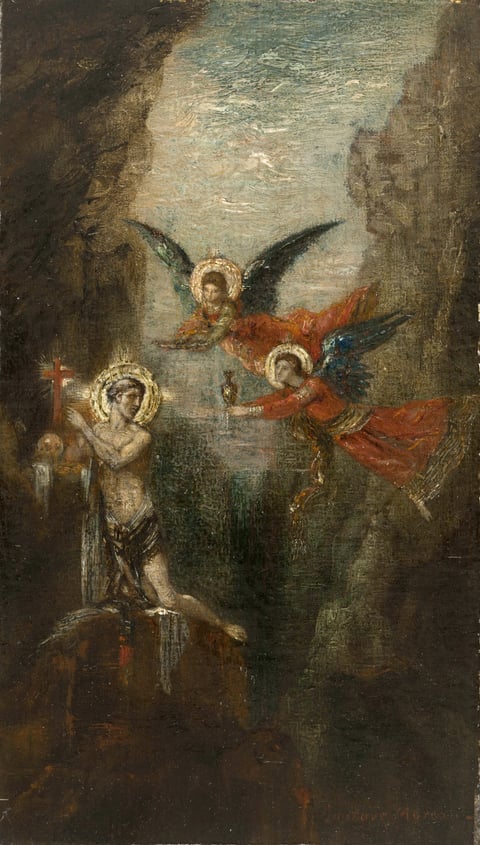 A Saint in the Desert by Gustave Moreau
