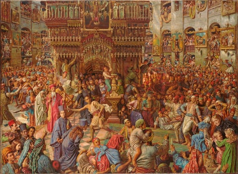 The Miracle of the Sacred Fire, Church of the Holy Sepulchre by William Holman Hunt