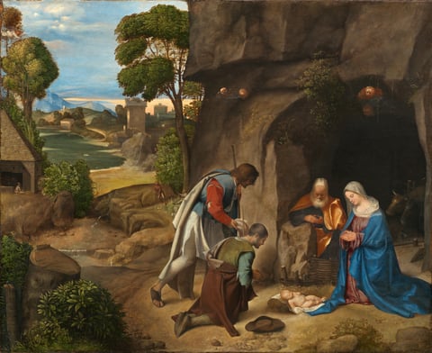 The Adoration of the Shepherds (The Allendale Nativity) by Giorgione