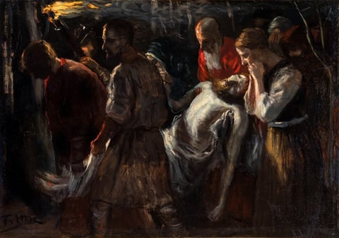 The Entombment of Christ by Fritz von Uhde