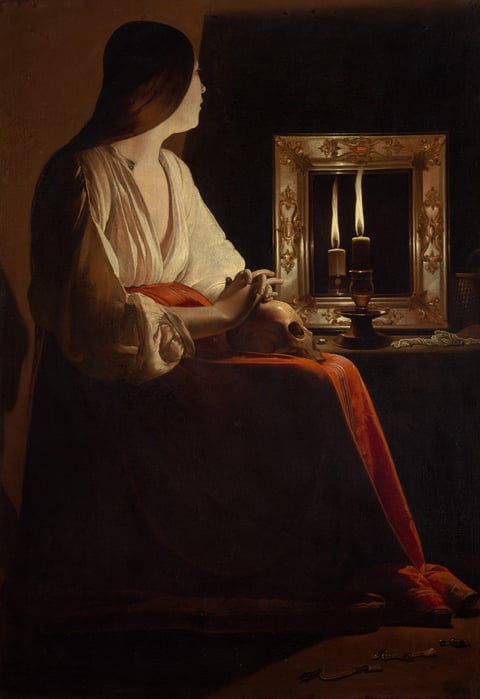 The Penitent Magdalen by Georges de La Tour