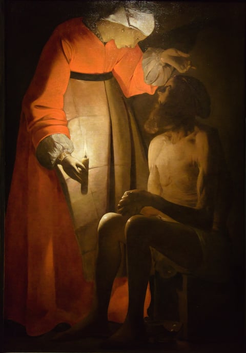 Job Mocked by His Wife by Georges de La Tour