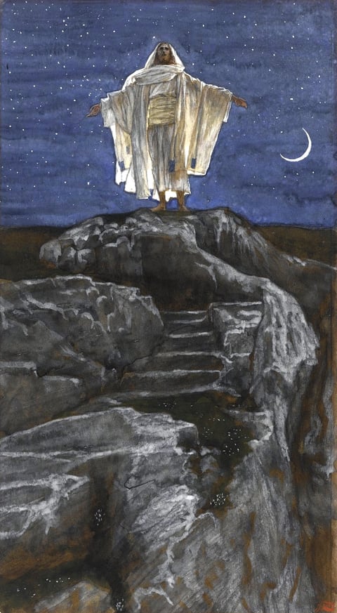 James Tissot, Jesus Goes Up Alone onto a Mountain to Pray (1886–1894)