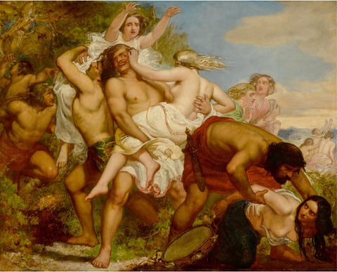 The Tribe of Benjamin Seizing the Daughters of Shiloh by John Everett Millais