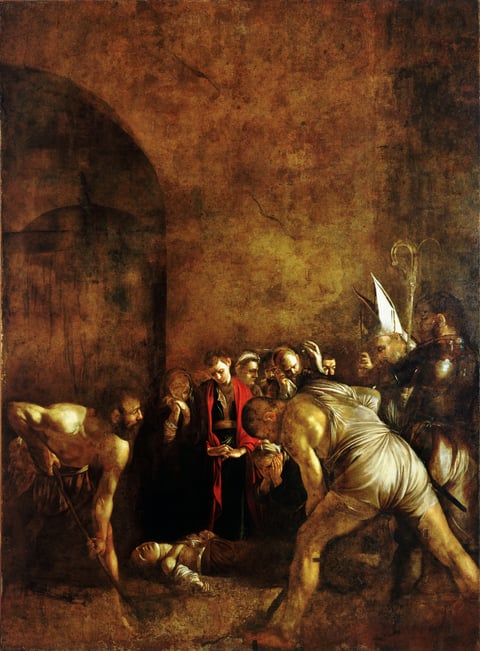 The Burial of Saint Lucy by Caravaggio