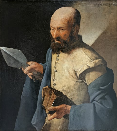 Saint Thomas with a Pike by Georges de La Tour