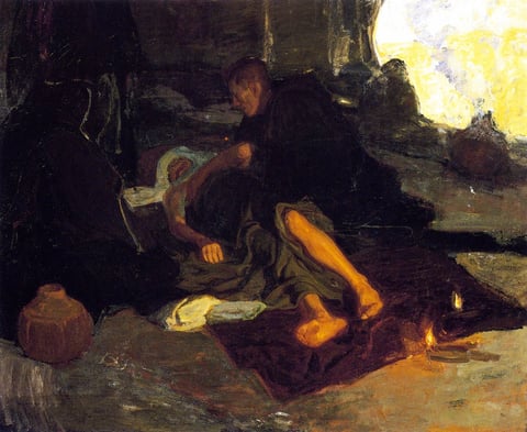 Job and His Three Friends by Henry Ossawa Tanner