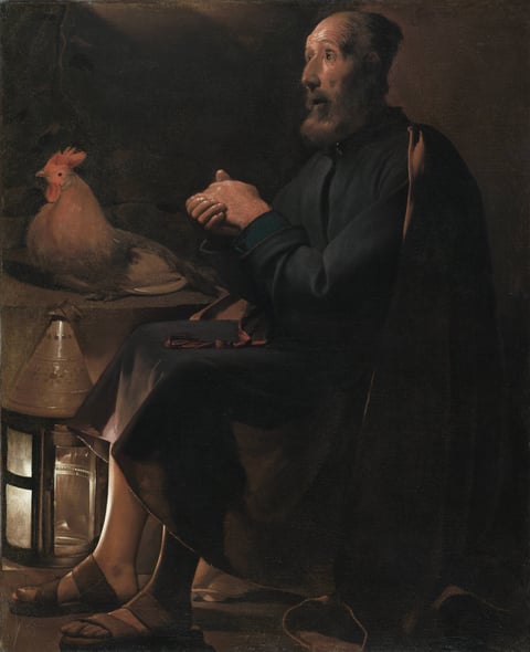 Saint Peter Repentant by Georges de La Tour