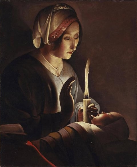 Saint Anne with the Infant Jesus by Georges de La Tour