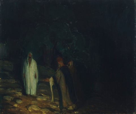 Invitation to Christ to Enter by His Disciples at Emmaus by Henry Ossawa Tanner