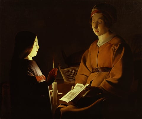 The Education of the Virgin, studio of Georges de La Tour
