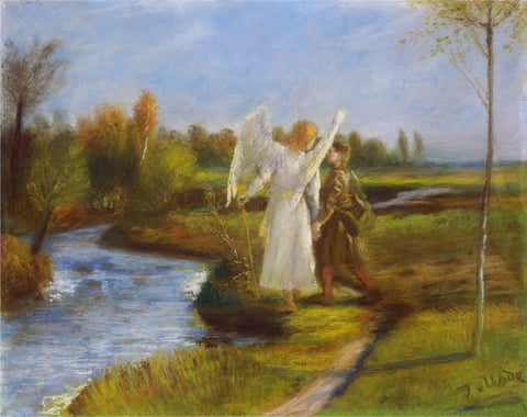 Tobias and the Angel by Fritz von Uhde