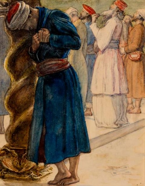 Parable: The Pharisee and the Publican by John Everett Millais