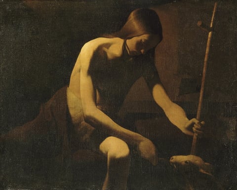 Saint John the Baptist in the Desert by Georges de La Tour