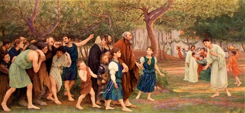 Eugène Burnand, Invitation to the Feast (c. 1899–1900)