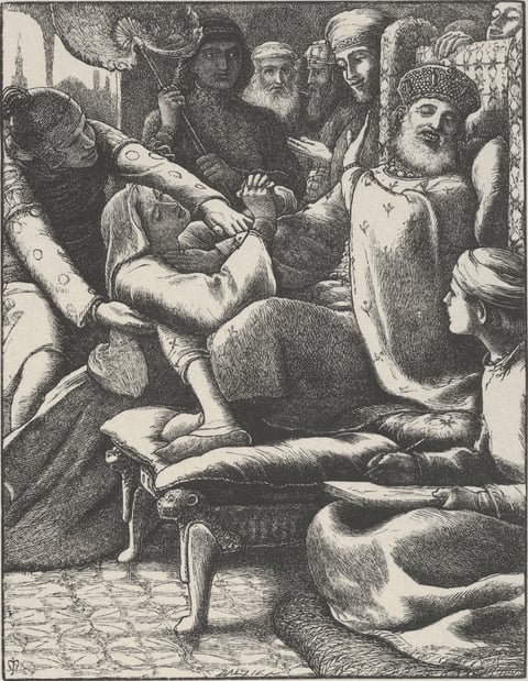 The Unjust Judge and the Importunate Widow by John Everett Millais
